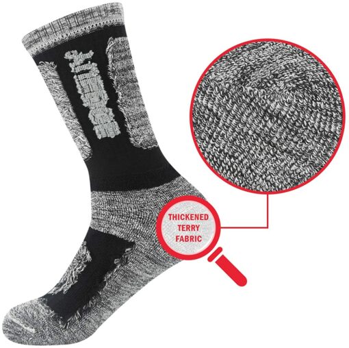 YUEDGE 5 Paires Hommes Chaussettes de Sport épais Mèche Chaussettes de Travail en Coton – Image 6