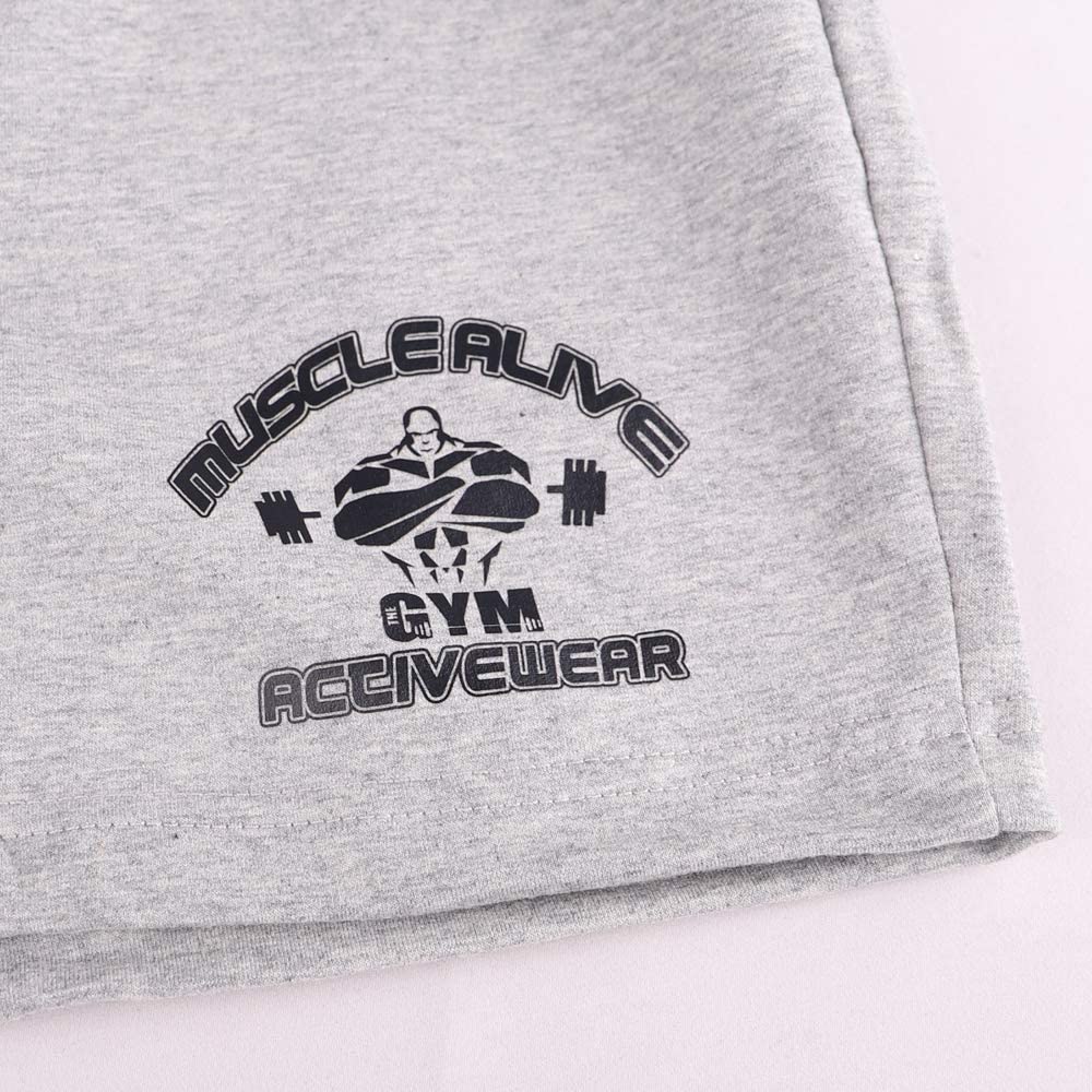 Hommes La Musculation Gym Faire des Exercices Short Terry Cotton – Image 61