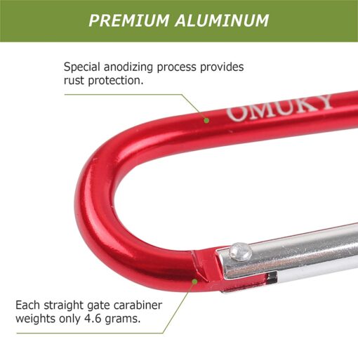 OMUKY D-Anneau Mousqueton Boucle Multifonctionnel De Plein Air des Sports Mousqueton Clip Carabiner Aluminium – Image 25