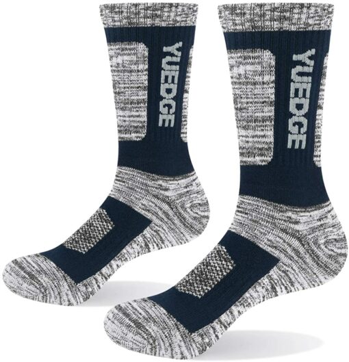 YUEDGE 5 Paires Hommes Chaussettes de Sport épais Mèche Chaussettes de Travail en Coton – Image 3