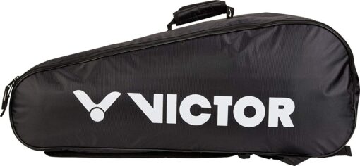 Victor 9150 Badminton/Squash Doublethermobag (Black), Size for 6 Rackets, 2 compartments + Lightweight – Image 2