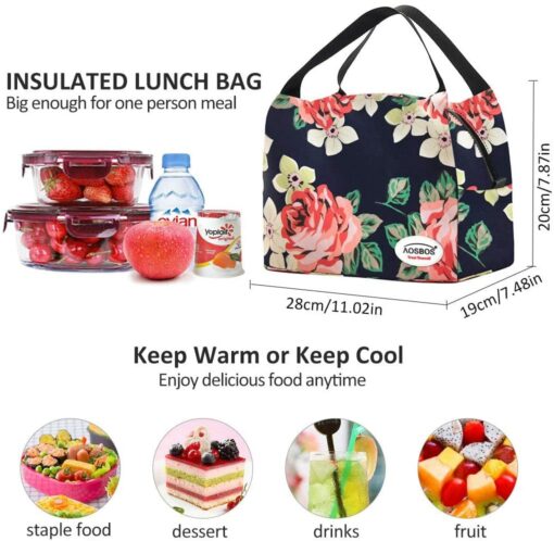 Aosbos Sac Repas Isotherme pour Déjeuner Lunch Bag Portable 8,5L – Image 10