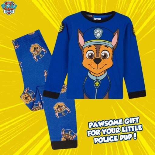 PAW Patrol Pyjama Enfant Garcon Pat Patrouille, Ensembles de Pyjama Garçon Marcus Chase – Image 17