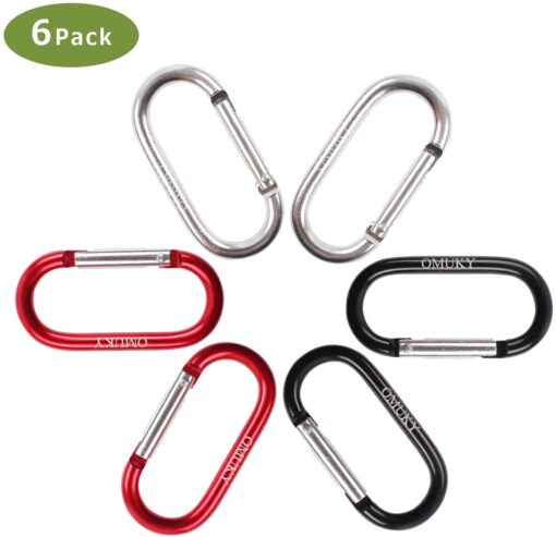 OMUKY D-Anneau Mousqueton Boucle Multifonctionnel De Plein Air des Sports Mousqueton Clip Carabiner Aluminium – Image 23