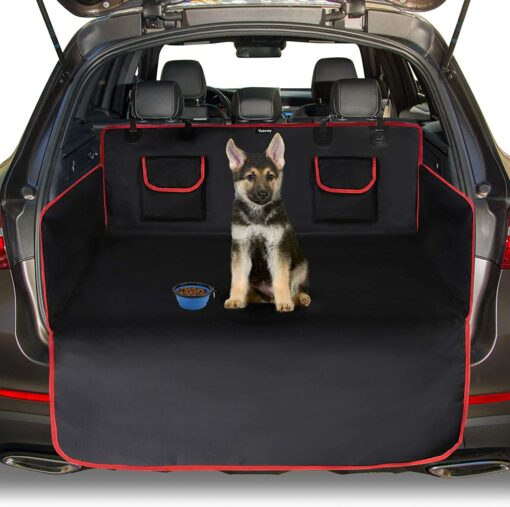 Toozey Protection Coffre Voiture Chien Universelle, 2 Grandes Poches, Imperméable & Antidérapant, 185 x 105 cm Couverture de C – Image 18