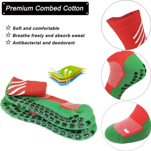 Gogogoal Chaussette de sport antidérapante pour hommes femmes, epaisse respirant athlétisme Chaussettes pour football basketba – Image 4