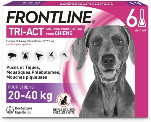 FRONTLINE TRI-ACT Chien - Anti-puces et anti-tiques pour chien - 2-5kg - 3 pipettes – Image 2