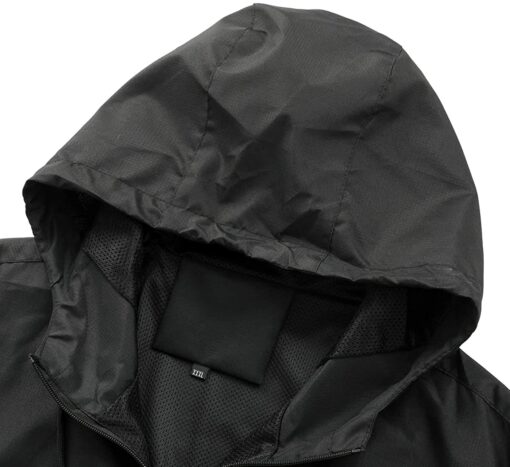 YOUTHUP Veste Homme à Capuche Imperméable et Coupe-Vent Multifonction Blouson à Capuche Running – Image 32