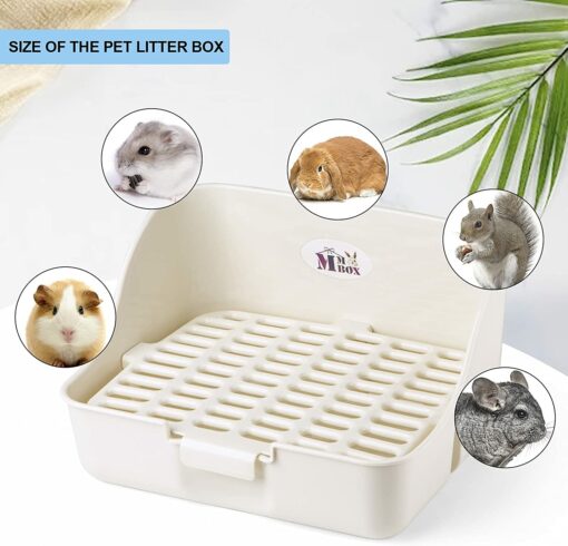 Boîte à litière de lapin MMBOX facile à nettoyer, pour apprendre à utiliser la toilette, pour petits animaux/lapins/cochons – Image 22