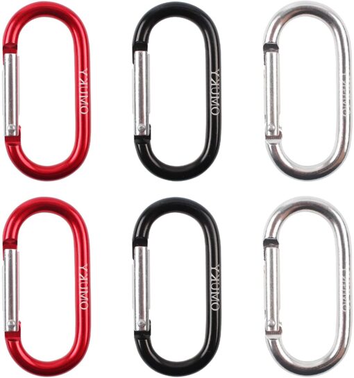 OMUKY D-Anneau Mousqueton Boucle Multifonctionnel De Plein Air des Sports Mousqueton Clip Carabiner Aluminium – Image 22