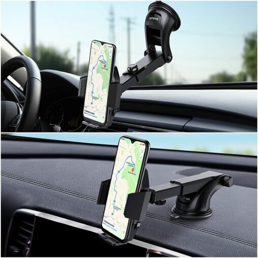 Beikell Support Téléphone Voiture, Support Voiture Auto Universel Ventouse Réglable Support et Un Bouton de libération pour (Copie) – Image 9