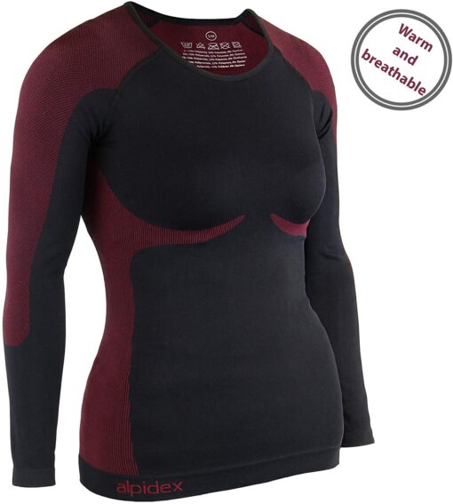 ALPIDEX Femme sous-vêtements Thermique Femme Fonctionnels pour Femmes sous-vêtements de Ski : Respirants, réchauffants et à – Image 3