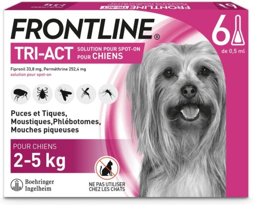 FRONTLINE TRI-ACT Chien - Anti-puces et anti-tiques pour chien - 2-5kg - 3 pipettes – Image 14