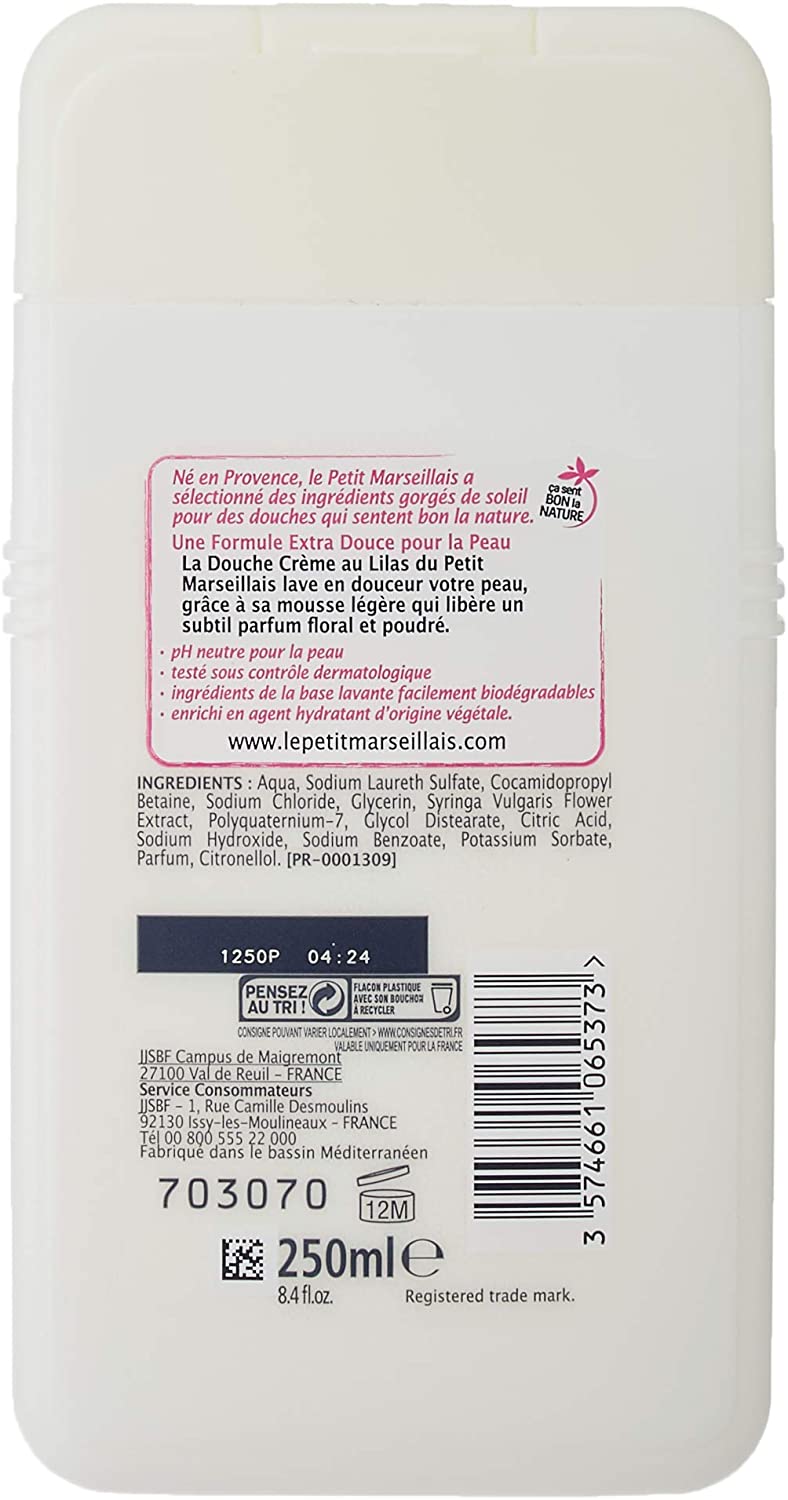 Le Petit Marseillais Gel Douche Extra Doux Pêche Blanche Nectarine (Lot de 12X250ML) – Image 2