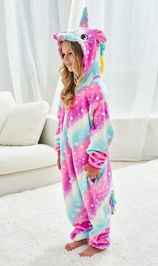 Filles Doux Licorne Grenouillères Pyjama Licorne Vêtements de Nuit pour Enfants – Image 7