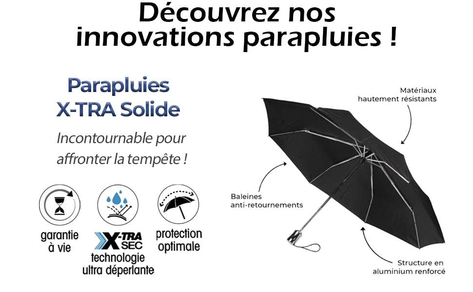 Découvrez nos innovations parapluies