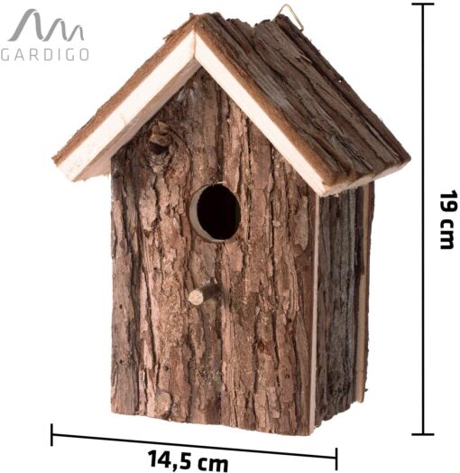 Gardigo - Nichoir à Oiseaux, Maison, Nid pour Oiseaux, Moineau, Mésanges en Bois, Extérieur, Décoration Jardin, Terrasse ou – Image 7