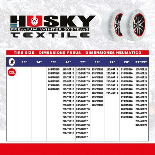 Sumex hustx04 Husky chaîne Neige Textile, XL – Image 12