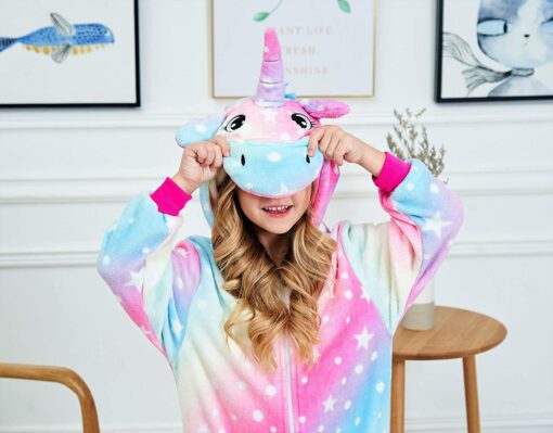 Filles Doux Licorne Grenouillères Pyjama Licorne Vêtements de Nuit pour Enfants – Image 29