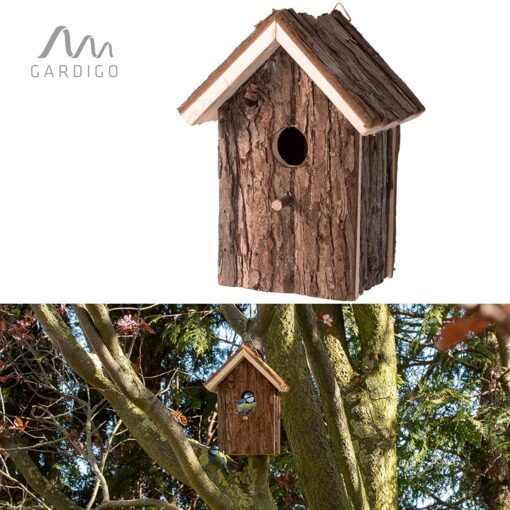 Gardigo - Nichoir à Oiseaux, Maison, Nid pour Oiseaux, Moineau, Mésanges en Bois, Extérieur, Décoration Jardin, Terrasse ou – Image 2