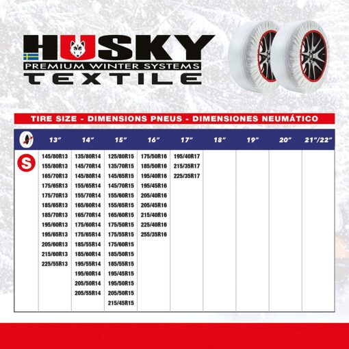 Sumex hustx04 Husky chaîne Neige Textile, XL – Image 3