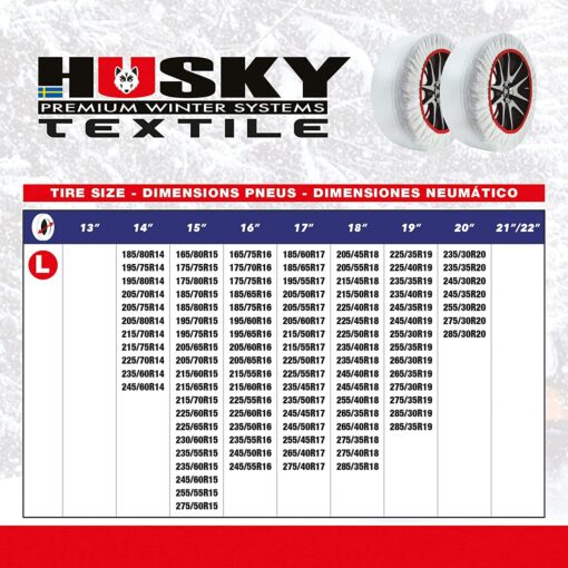 Sumex hustx04 Husky chaîne Neige Textile, XL – Image 11