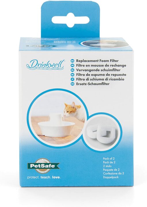 PetSafe - Filtre en Mousse de Rechange (Pack de 2) - Fontaines en Céramique, Plastique et Fontaines Drinkwell 360 en Acier – Image 6