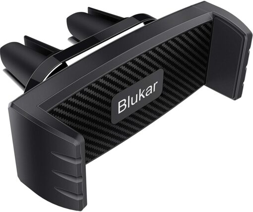 Blukar Support Téléphone Voiture, Support à Grille d'aération Support Ventilation Rotation 360° avec 2 Clips pour Smartphon