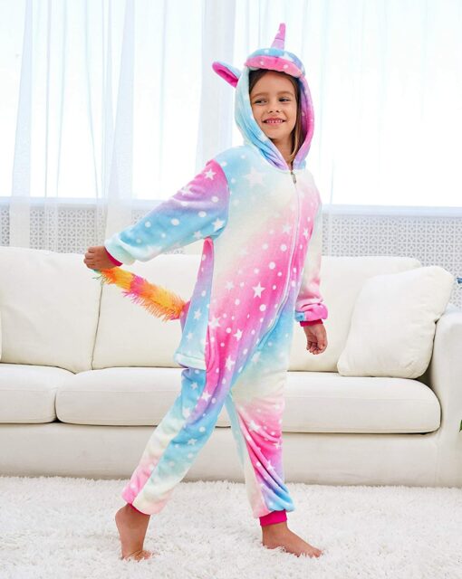 Filles Doux Licorne Grenouillères Pyjama Licorne Vêtements de Nuit pour Enfants – Image 26