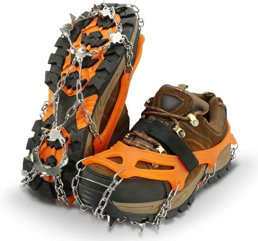 IPSXP ,Glace Traction, 19-26 Dents Crampons de Glace Universelles Glace Traction Antidérapant Grips Crampons pour Chaussures po – Image 20