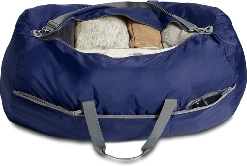 Amazon Basics Grand sac de sport/week-end en tissu souple, 98 l, Bleu marine – Image 10