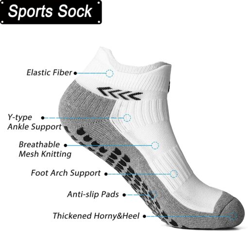 Gogogoal Chaussette de sport antidérapante pour hommes femmes, epaisse respirant athlétisme Chaussettes pour football basketba – Image 23