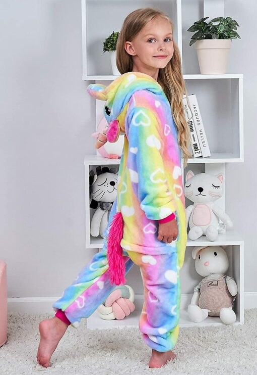 Filles Doux Licorne Grenouillères Pyjama Licorne Vêtements de Nuit pour Enfants – Image 18