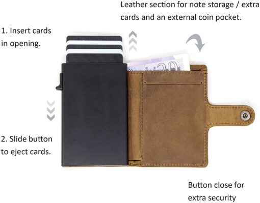 STEALTH Wallet - Portefeuilles de Porte-Cartes Pop-up Minimalistes avec Boîte-Cadeau - Porte-Cartes de Crédit Bloquant la RFID – Image 97