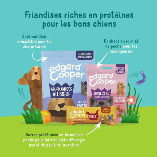 Edgard & Cooper Friandises Chien Chiot Naturelles sans Cereales Agneau et Boeuf,Pomme Poire, Sachet de Poche 50g – Image 7