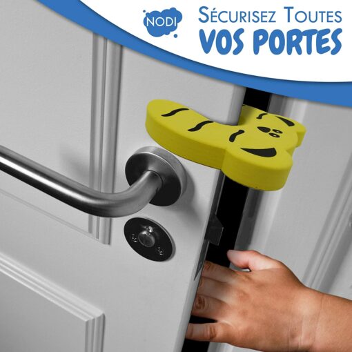 10 Bloque Porte Invisible + 2 clés + BONUS - NODI - HAUTE QUALITÉ - Sécurité placard et tiroir - bébé et enfant - Solution – Image 7