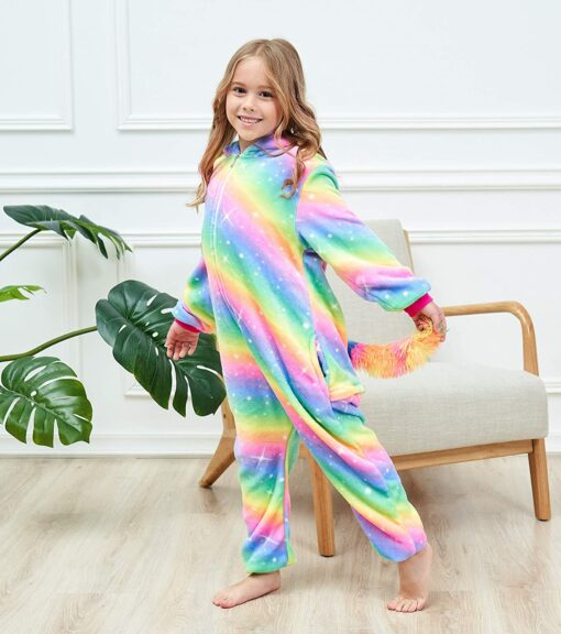 Filles Doux Licorne Grenouillères Pyjama Licorne Vêtements de Nuit pour Enfants – Image 44