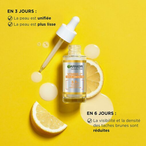 Garnier SkinActive - Sérum Anti-Taches Brunes - Soin Visage Enrichi en Vitamine C, Acide Salicylique et Niacinamide - Pour Tous – Image 3