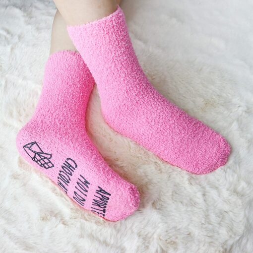 Merclix Chaussette Femme Fantaisie Rigolotes Humour Personnalisé Chaudes Cadeau Chocolat Cadeau Anniversaire Femme Maman Rigolo – Image 7