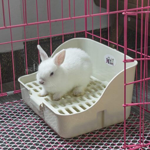 Boîte à litière de lapin MMBOX facile à nettoyer, pour apprendre à utiliser la toilette, pour petits animaux/lapins/cochons – Image 25