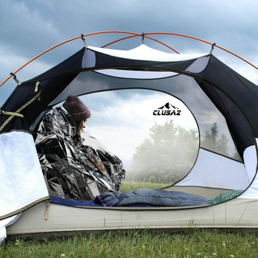 CLUSAZ® 6 Couvertures de Survie XL (210cm x 160cm) - Retient 90% de la Chaleur, Imperméable, Coupe-Vent, Parfait pour le Ski, – Image 4