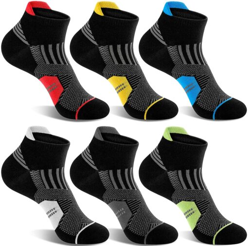 Niodora Chaussette Homme, 6 Paires Chaussette Hommes Sport Courtes Basses Respirantes et Confortables en Coton, Chaussettes Homm – Image 8