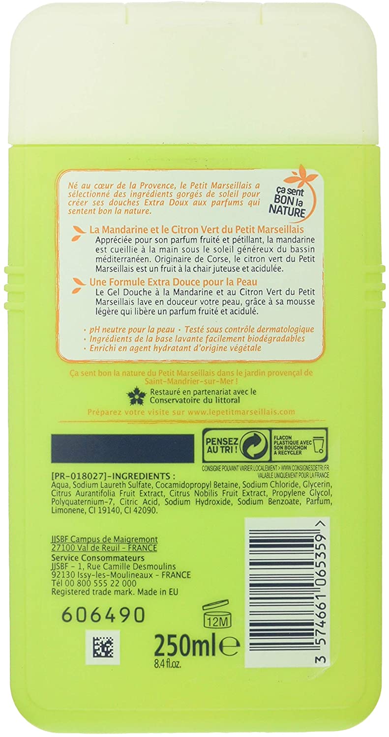 Le Petit Marseillais Gel Douche Extra Doux Pêche Blanche Nectarine (Lot de 12X250ML) – Image 9