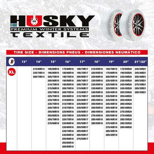 Sumex hustx04 Husky chaîne Neige Textile, XL – Image 9