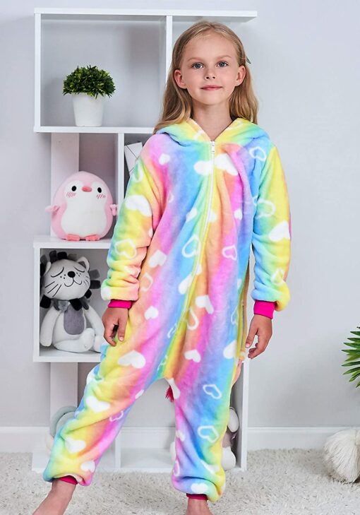 Filles Doux Licorne Grenouillères Pyjama Licorne Vêtements de Nuit pour Enfants – Image 17