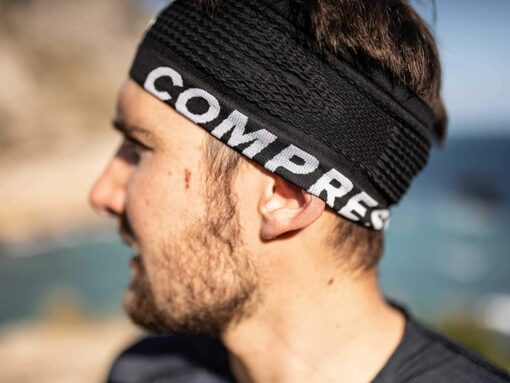 Compressport Headband On/Off Bandeau Running Adulte Unisexe, Noir, Taille Unique – Image 4