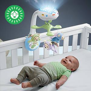 Apaise bébé et l'aide à s'endormir grâce à une douce projection de lumière