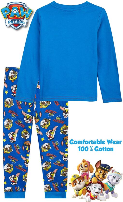 PAW Patrol Pyjama Enfant Garcon Pat Patrouille, Ensembles de Pyjama Garçon Marcus Chase – Image 4