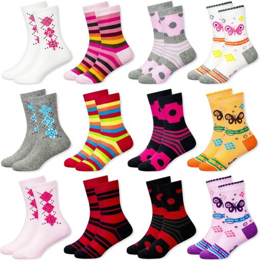 MC.TAM Chaussettes Colorées Garçon Basses Hautes Lot de 12 90% Coton – Image 52