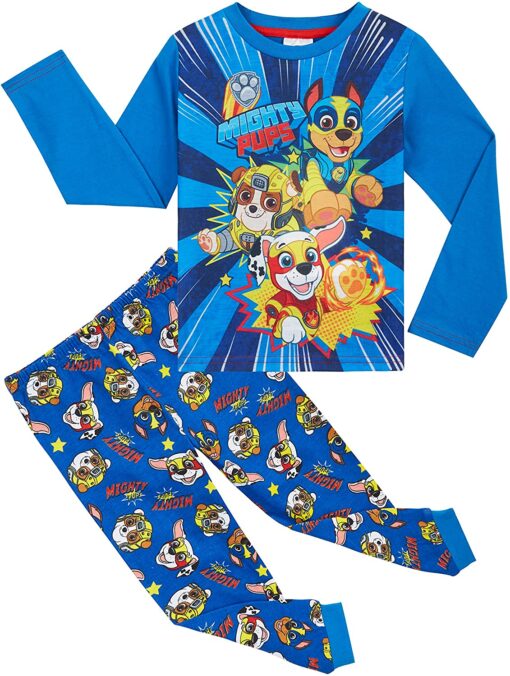 PAW Patrol Pyjama Enfant Garcon Pat Patrouille, Ensembles de Pyjama Garçon Marcus Chase